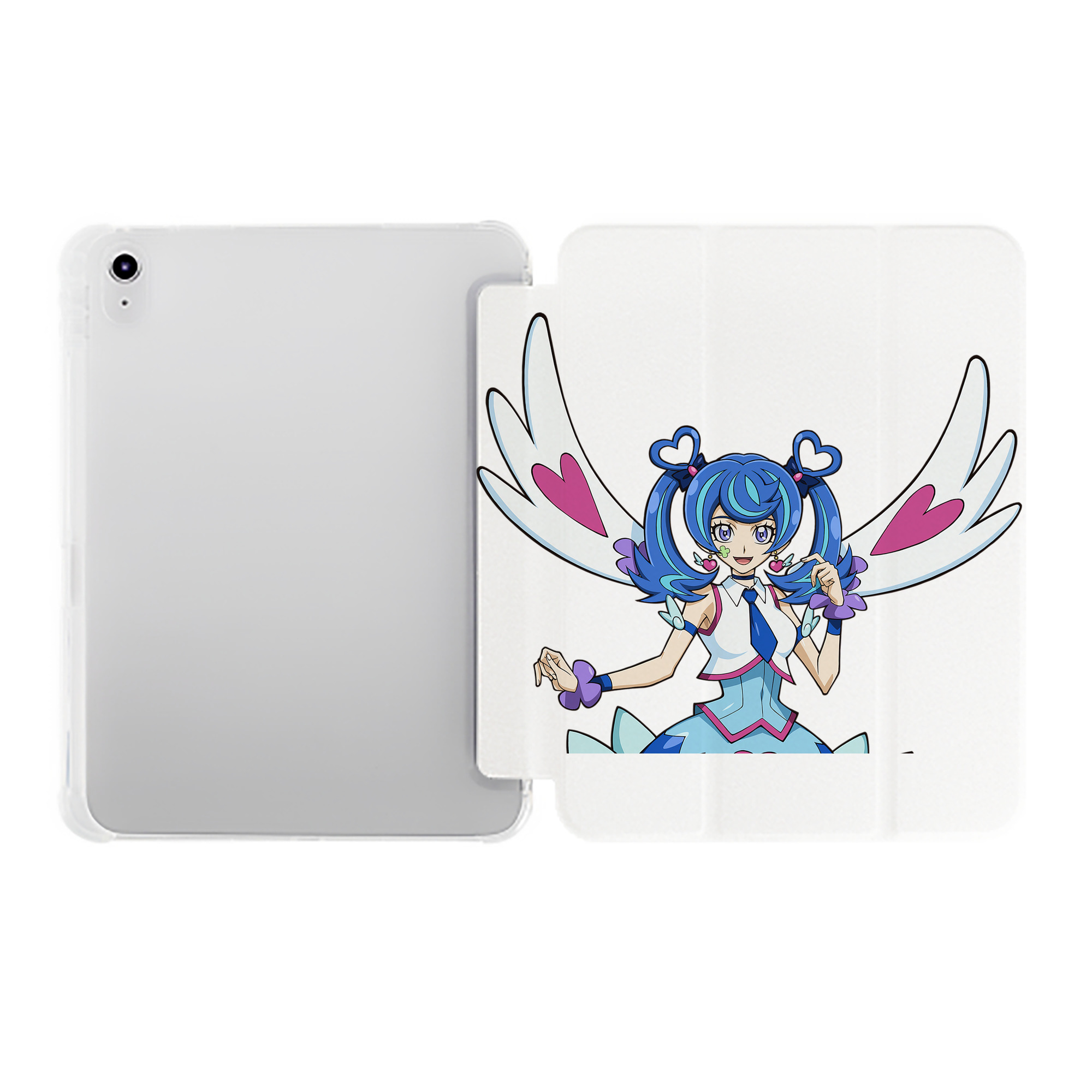 （画像用） 遊☆戯☆王 Yu-Gi-Oh! IPad ケース ペン収納付き 三つ折りスタンド PUレザー×シリコン 対応機種9.5/10.5/10.9インチ